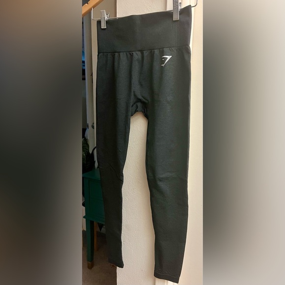 GYMSHARK VITAL SEAMLESS LEGGINGS, BLACK MARL- EUC! - Picture 5 of 16